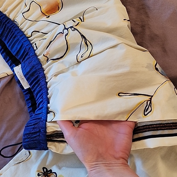 Forte_Forte designer pants, woman's face, flowers, 100% Cotton, Italian Sm/Md - Picture 10 of 13